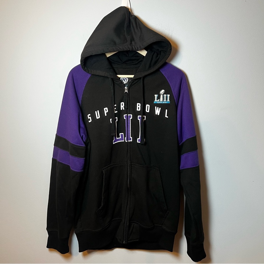 Super Bowl LII full-zip Hoodie Mens L 2018 NFL G-III Hands High Football Jacket